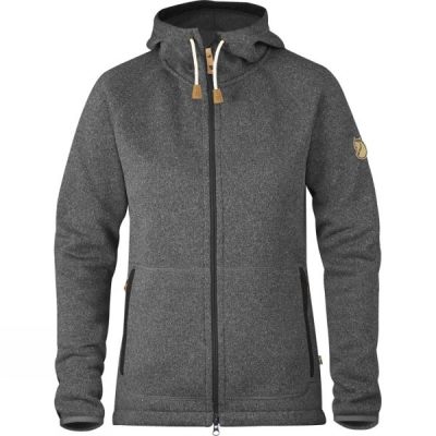 Sudadera Con Capucha Fjallraven Övik Fleece Mujer Gris Oscuro - Chile NGP084613